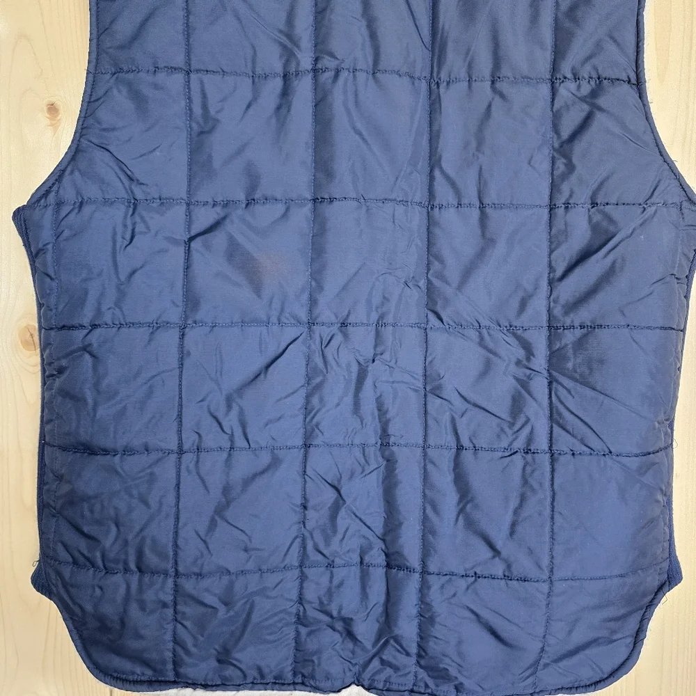 Vintage 80s Marks Workwear House Sherpa Lined Puffer Vest Mens Medium - Picture 7 of 10